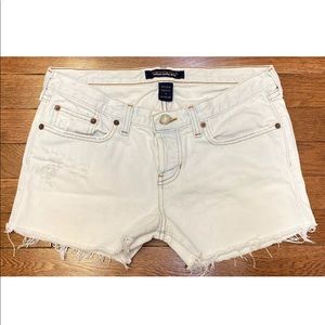 A&F Button Fly Distressed Shorts Sz 4 Made in USA